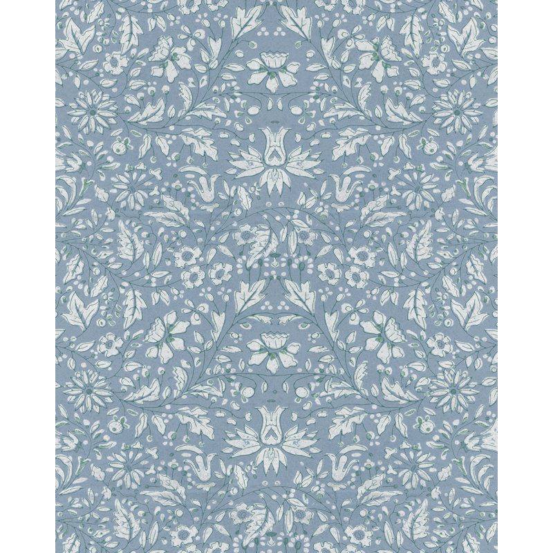 COUNTRYSIDE FLORAL Apricot, Blue/Green/Tan