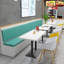Banc rembourré en similicuir Nordic Modern Cafe