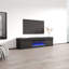 Meuble télé flottant avec foyer électrique 70,9 po, finition brillante, fixation murale-71337404