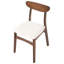 Troulloi 48cm H Fabric Upholstered Slat Back Side Chair in Beige