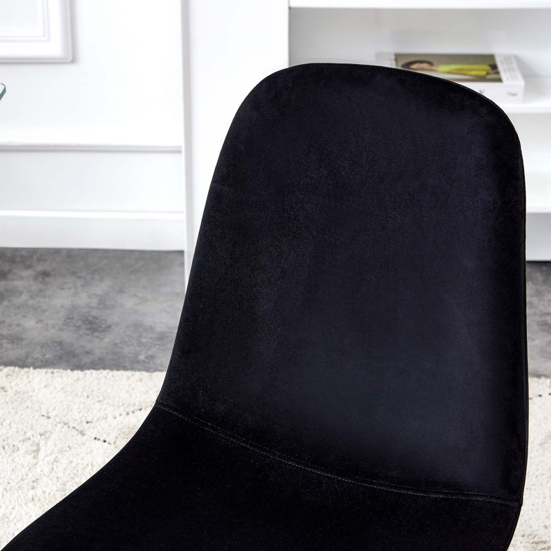 Chaise d'appoint capitonnée en velours