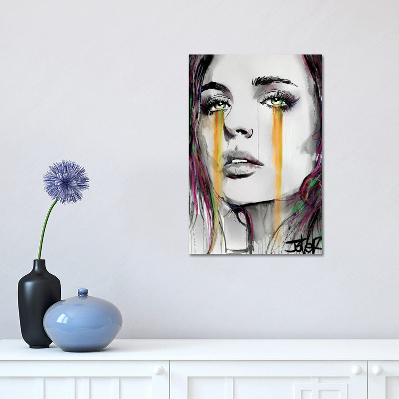 « Streams » par Loui», reproduction d’art, H 18 po x l 12 po x 1,5 po, Toile tendue, Pas de tapis