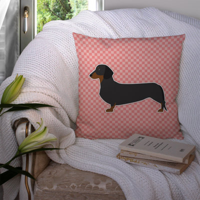Coussin décoratif intérieur/extérieur carré teckel