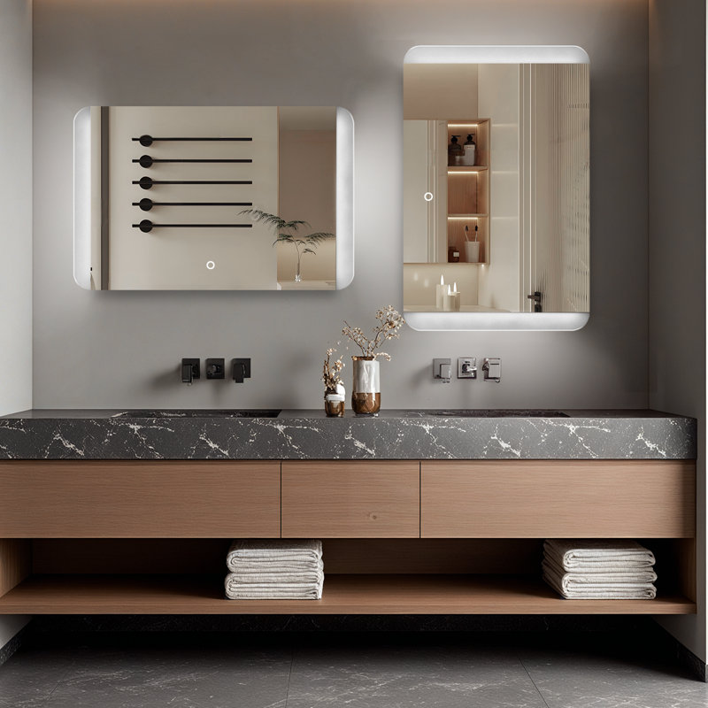 LED Mirror for Bathroom 3 Color Temperature & Brightness Adjustable, Square, 36" x 36"
