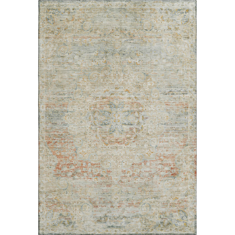 Premium Machine Washable Marasco AMF1636 Global Rug, Rectangle 3' x 5'