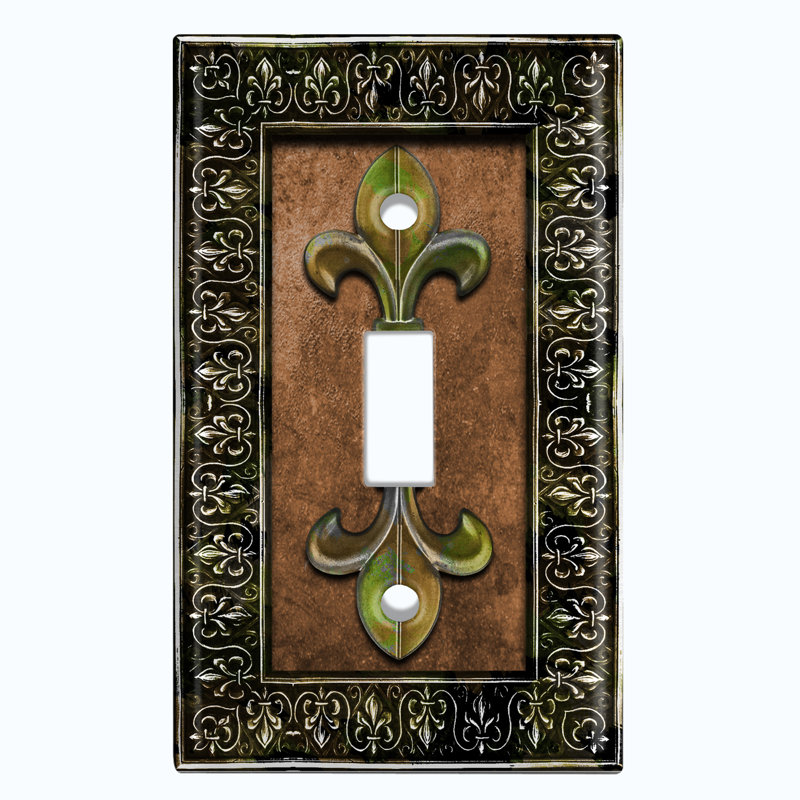 Toggle Light Switch Standard Wall Plate, Auburn Brown