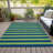 Sneller Flatweave Washable Striped Indoor / Outdoor Rug-1817680165