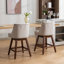 Ensemble de 2 tabourets pivotants à hauteur de comptoir, tabouret de bar rembourré de 26 po de hauteur-2013794535