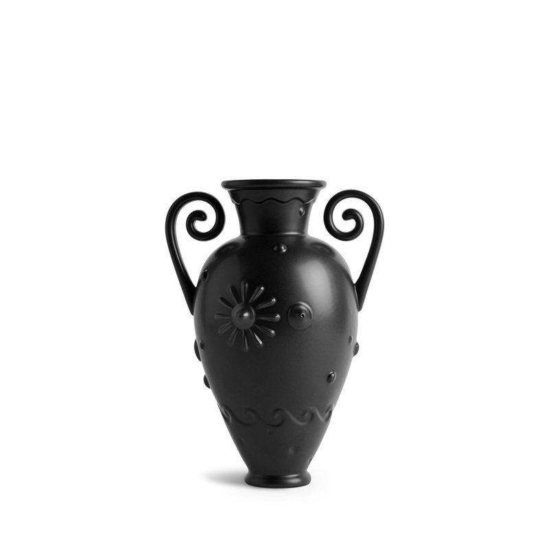 Pantheon Handmade Earthenware Jar, Black
