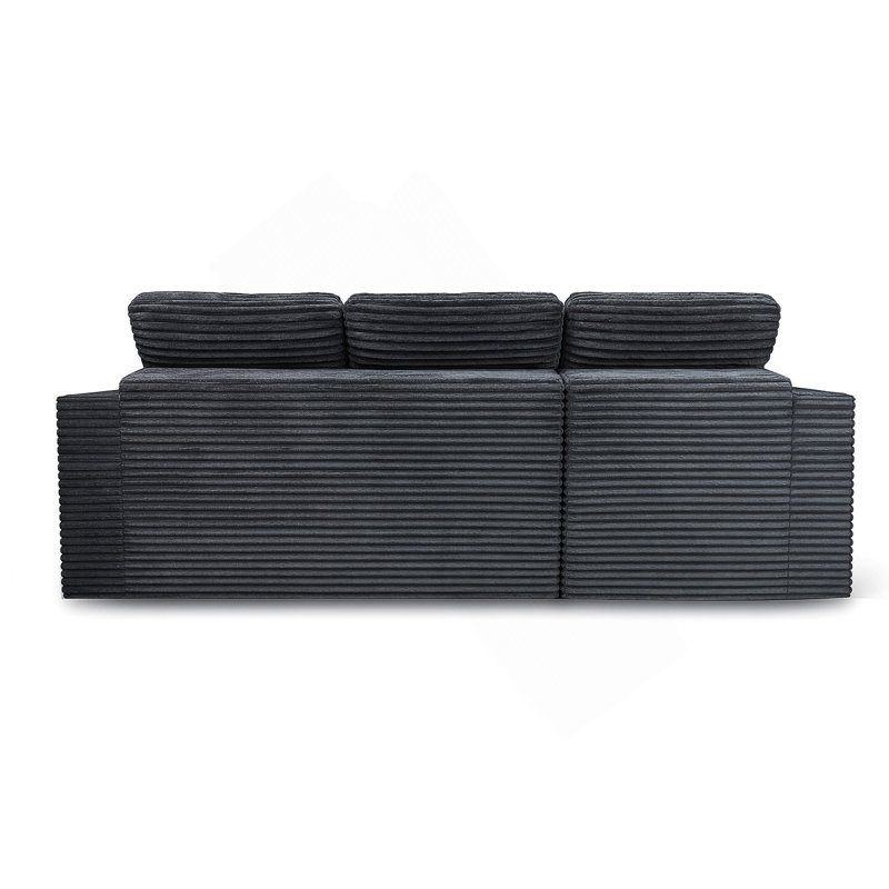 Canapé d'angle modulaire infonuagique avec pouf de salon