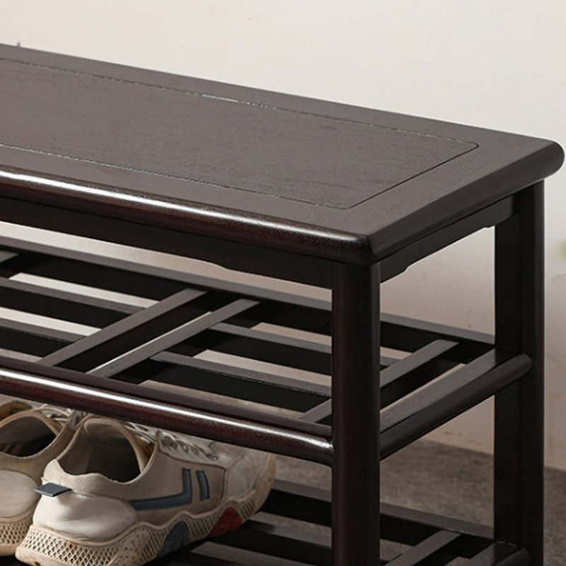 Banc de rangement pour chaussures en bois massif 8 paires