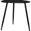 Table basse et de bout noire 2 pièces avec un design triangulaire, une finition lisse, une esthétique contemporaine pour les espaces élégants en noir, des pieds en fer en bois de manguier