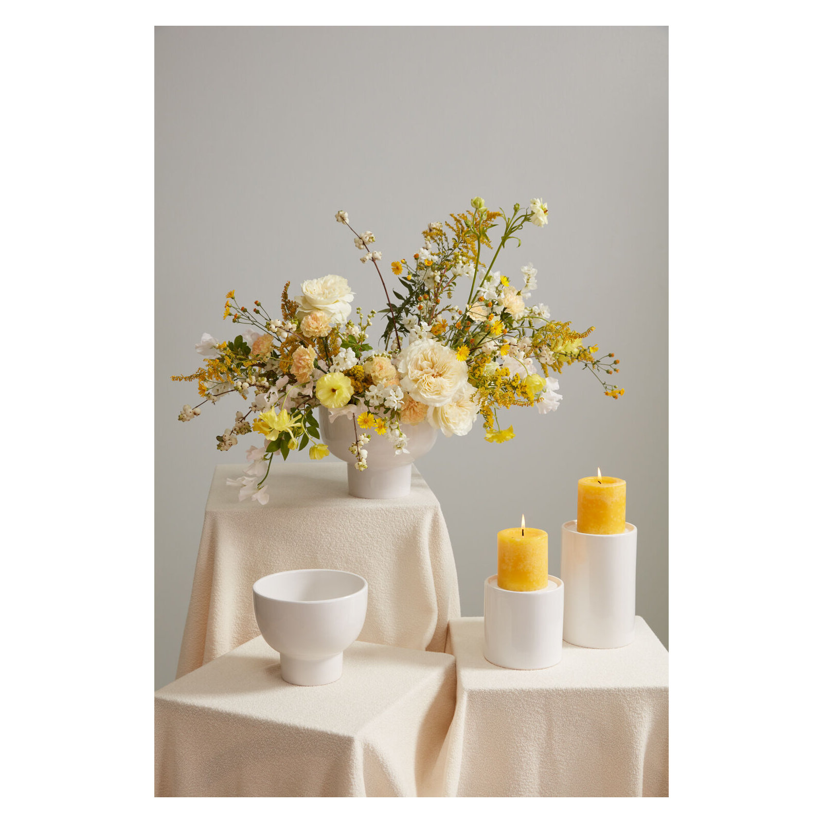 Abie Ceramic Table Vase, 6.5" H x 8" W x 8" D