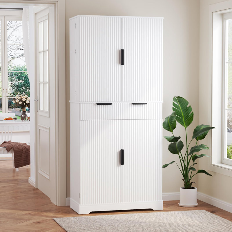 Garde-manger de 72 po de hauteur, Blanc