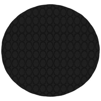 Tapis rectangulaire touffeté à motif géométrique noir