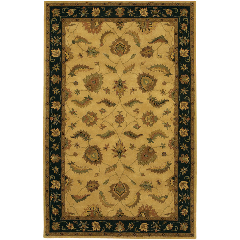 Gurtaaj Oriental Handmade Tufted Wool Area Rug, Rectangle 5' x 7'6", Brown