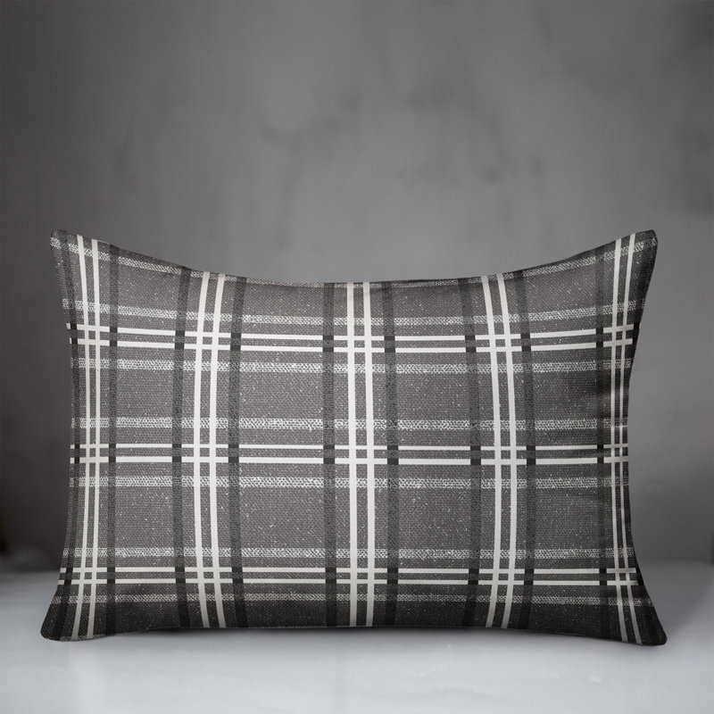 Abstract Outdoor Throw Pillow, Gray