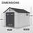 7.5'X9' Rectangular Outdoor Plastic Shed With Metal Frame, And Includes Acrylic Transparent And Vent Windows, And A Floor.-118662002