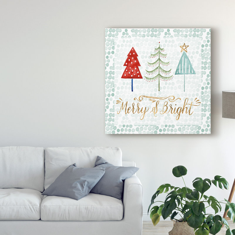 «Christmas Tree Whimsy III» par Grace Popp, reproduction sur toile, H 14 po x l 14 po x P 2 po