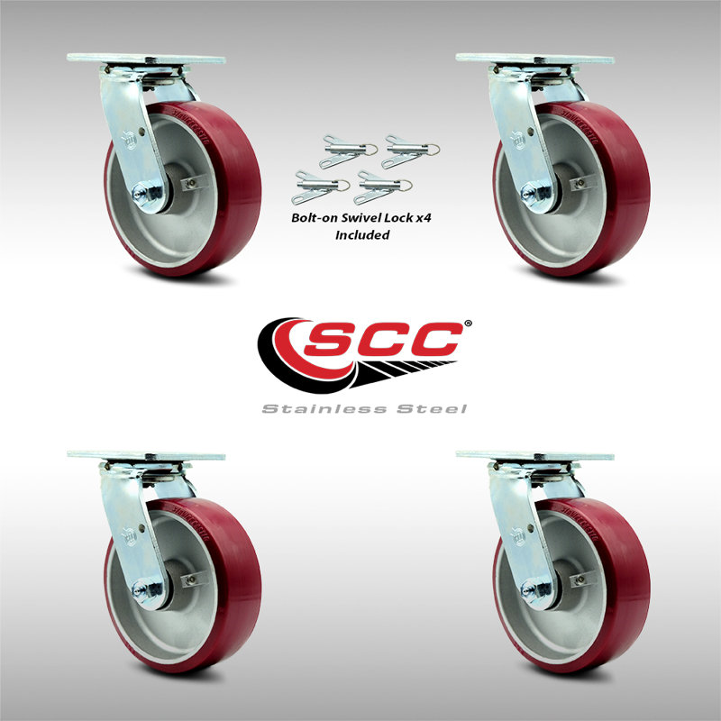 Poly on Aluminum Swivel Caster
