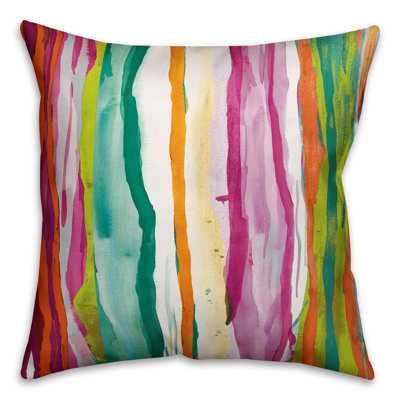 Striped Reversible Throw Pillow