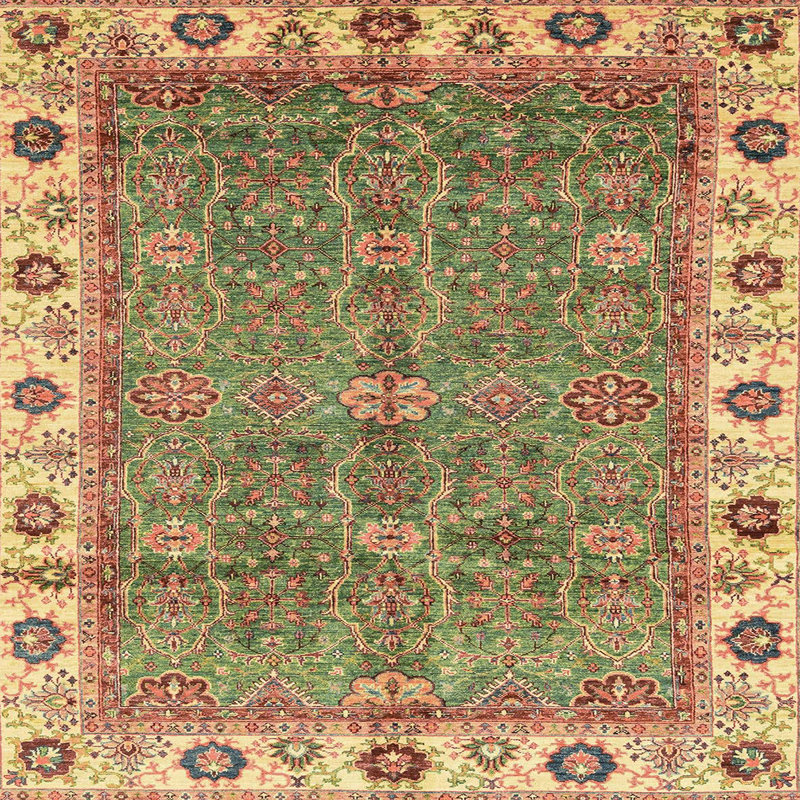 Abstract Indoor Rug, Square 4'