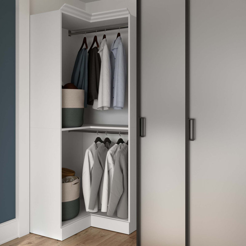 Alvaretta 36" Corner Closet System, White