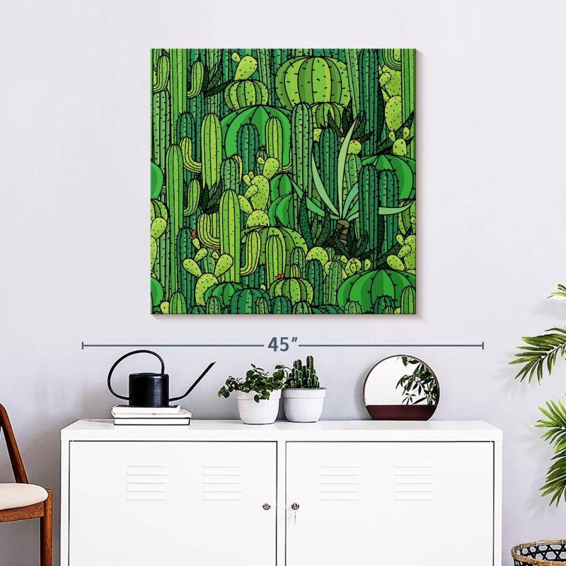 Motif de cactus vert Harnek