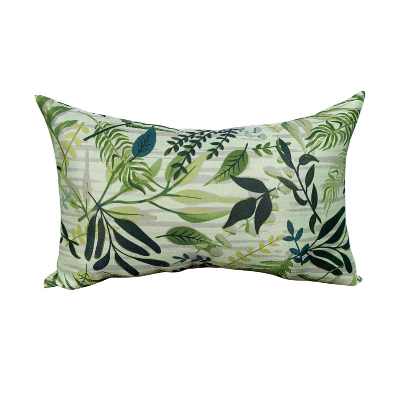 Botany Classic Outdoor Square Throw Pillow,22in., Square 22", Green Floral