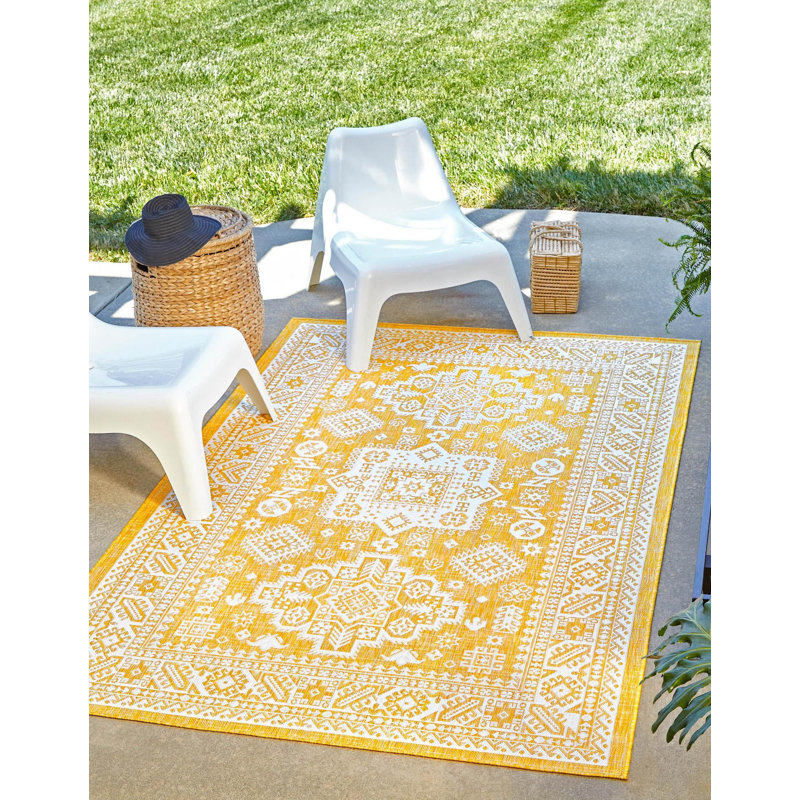 Anaruth Southwestern Brown Indoor / Outdoor Area Rug