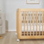 Oat Stripe Muslin All-Stages Midi Crib Sheet in GOTS Certified Organic Cotton