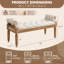 Banc capitonné de style milieu du siècle avec accoudoirs arrondis et pieds en bois massif-1888831602-1888831604