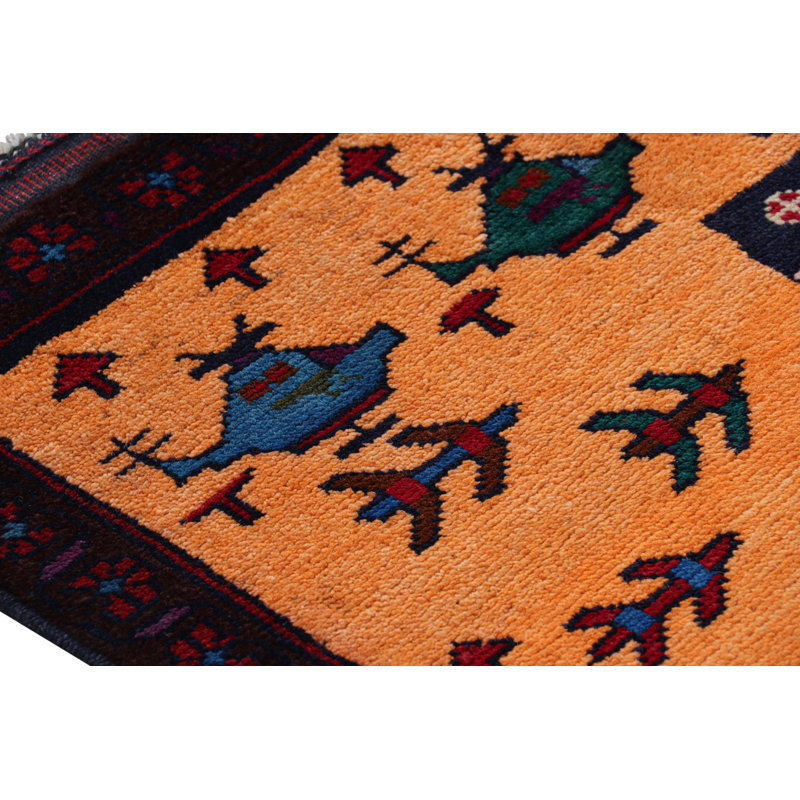 Hand Knotted Wool Geometric Area Rug