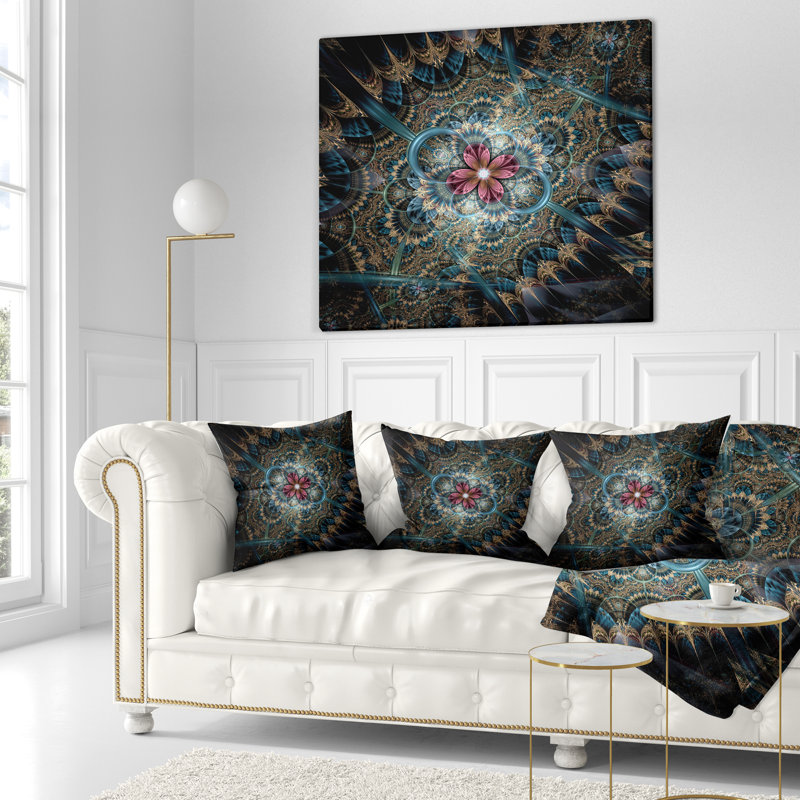 Coussin lombaire floral fractal