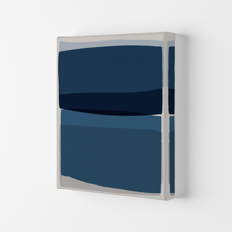 Modern Blue by Orara - Print, 29.7cm H x 21cm W x 3cm D, Wrapped Canvas