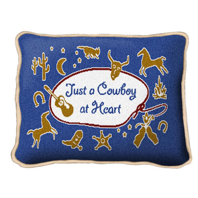 Coussin en coton Cowboy at Heart