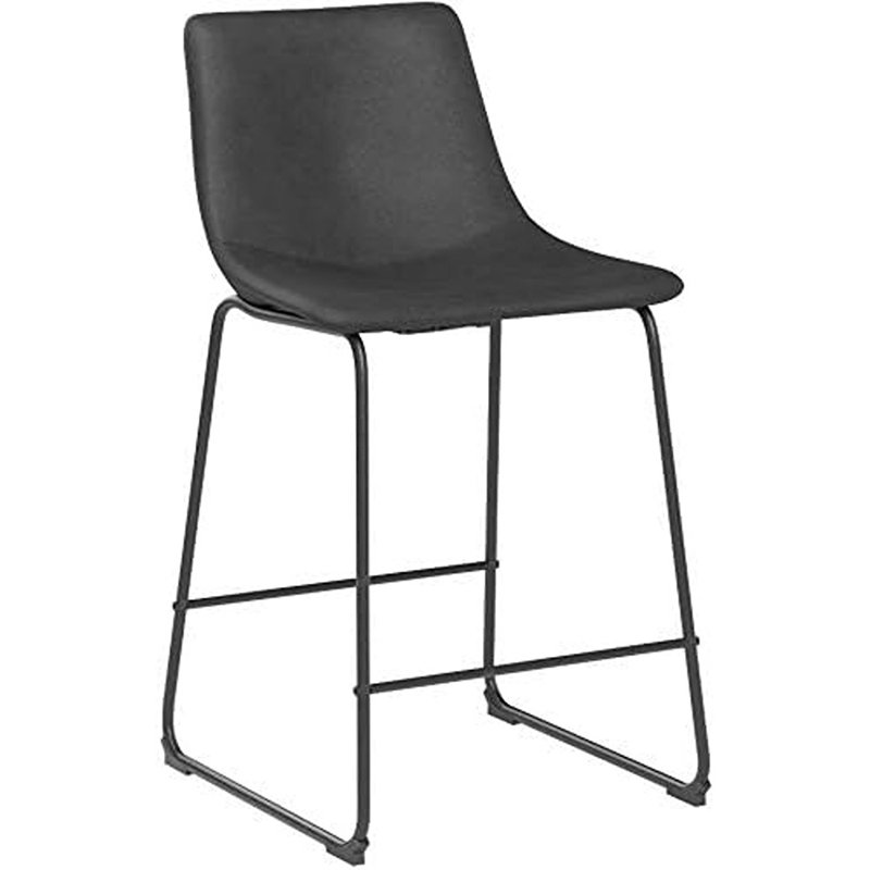 Ensemble de 2 tabourets de bar à hauteur de comptoir moderne, noir