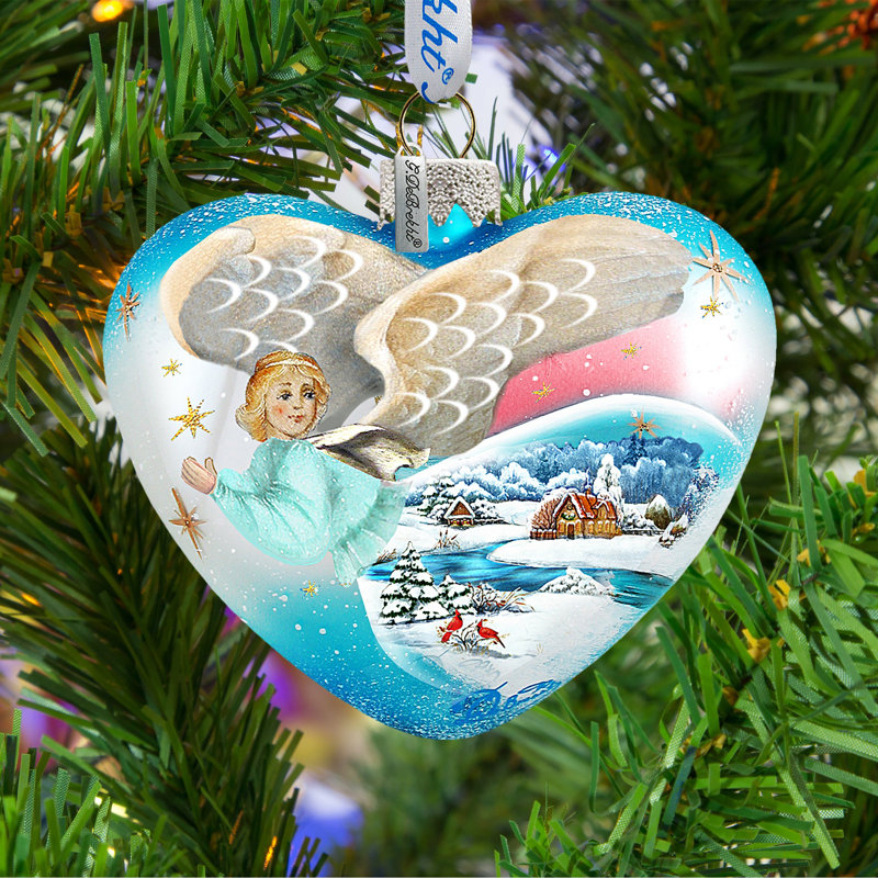 Holiday Splendor 3.5'' Handmade Glass Holiday Shaped Ornament