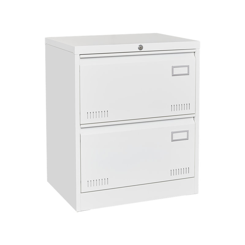 Commode d'appoint en métal Meigan, Blanc