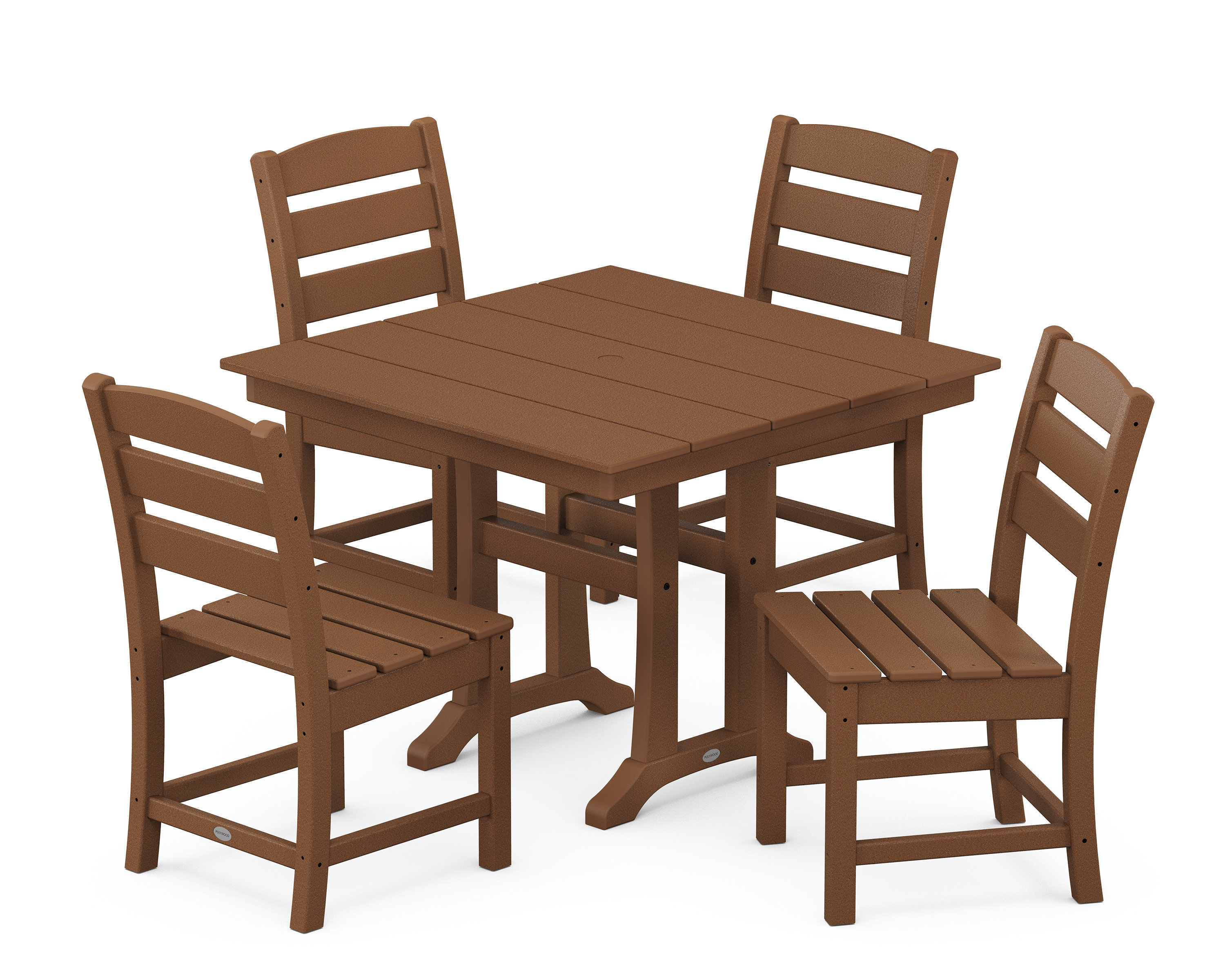 Lakeside 5-Piece Farmhouse Trestle Side Chair Dining Set (Set of 5)