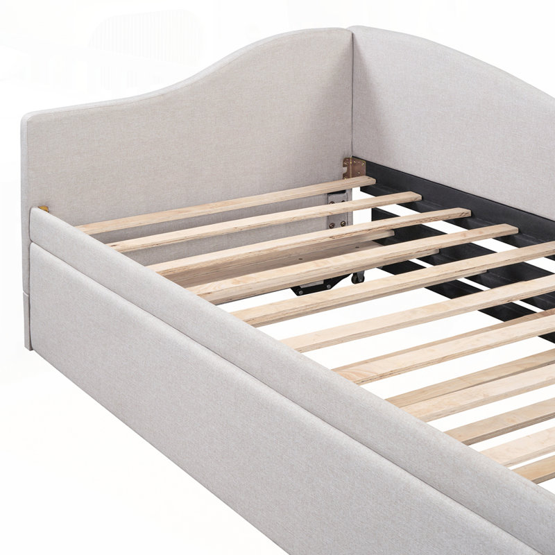 Versatile Upholstered Daybed with Extraordinary Comfort and Functionality, Beige