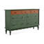 Buffet décoratif rétro en bois massif vert-730277781