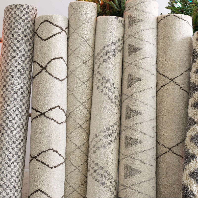 Citra Grey Hand Knotted Wool Rug, Rectangle 3' x 5'