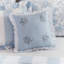 Ensemble de literie bleu pour lit double et queen, couette à volants en microfibre pour chambre à coucher