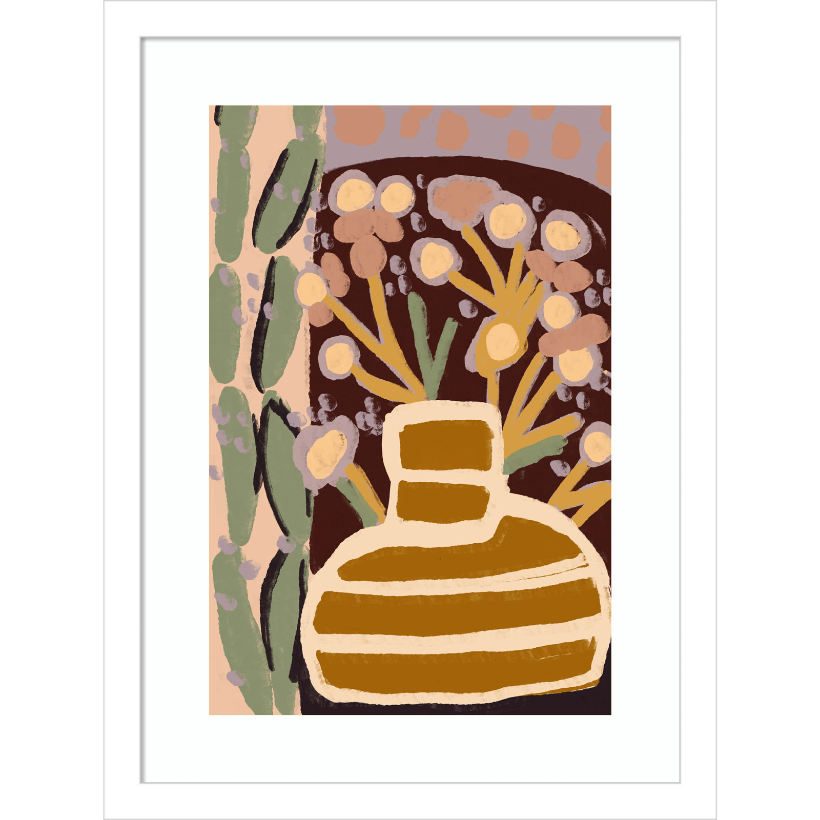 Pastel Impression by Treechild, White Framed, 41" H x 30" W