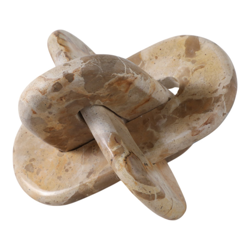 Sagebrook Home 9X9" Rounded Marble Knot, Ivory/Beige