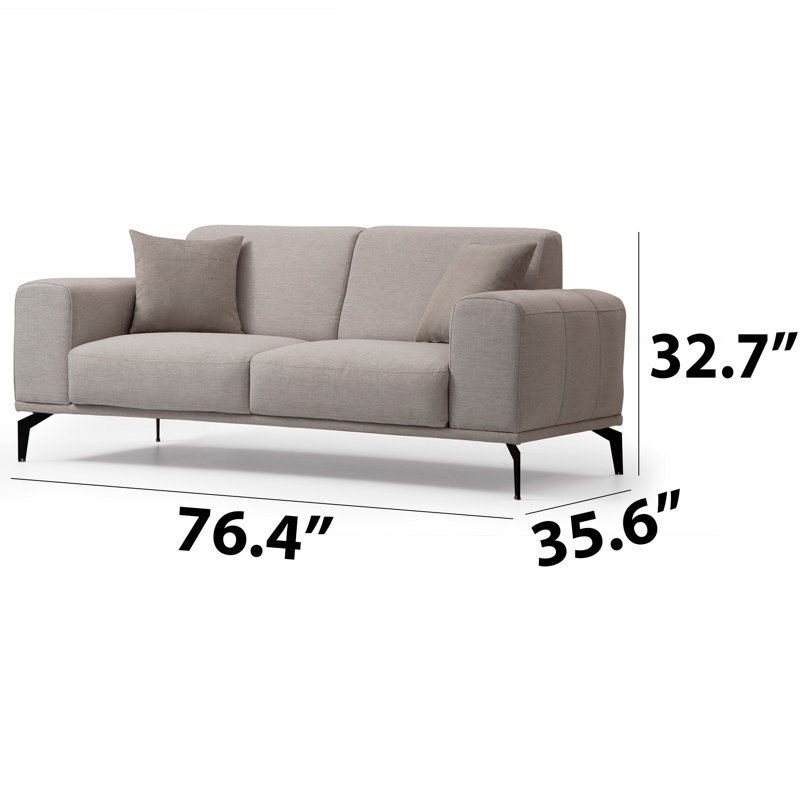 Causeuse 2 places avec 3 coussins