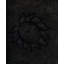 Tapis rond en laine noir 6 pi 0 po x 6 pi 1 po Huckstep