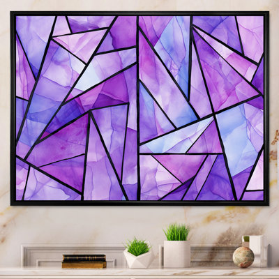 Mauve et bleu - art mural géométrique