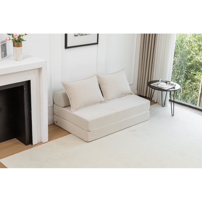 Canapé-lit pliable avec coussin lombaire Jorgensen, Beige